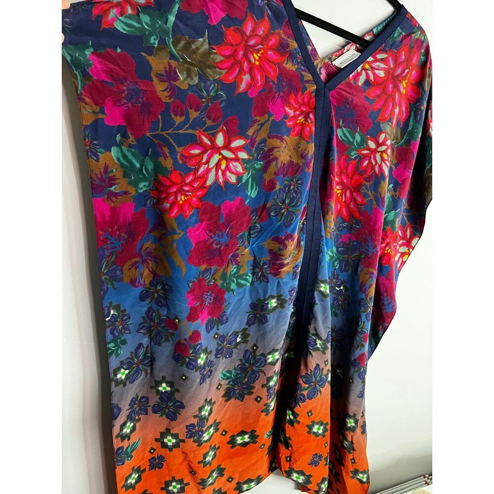 Megan Park Shawl Blouse Kaften Dress Size Large Silk Oversized look - Picture 2 of 4